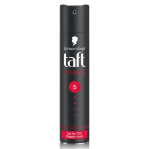 اسپری مو حالت دهنده و نگهدارنده قوی POWER شماره 5 تافت taft رنگ مشکی قرمز مدل 72h Power Hold