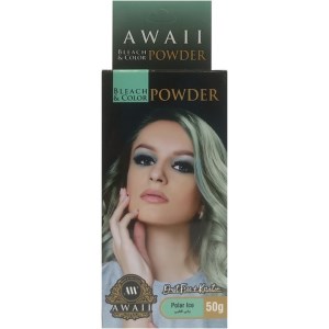 پودر دکلره حرفه ای رنگی اوایی رنگ یخی قطبی50 گرمی AWAII