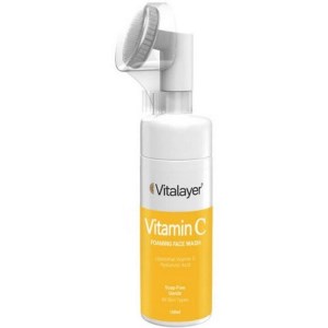 فوم شستشوی صورت 200میل ویتامین سی انواع پوست ویتالایر (زرد) Vitalayer