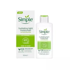 مرطوب کننده و ابرسان 125میل سیمپل مدل لایت Light مناسب پوست مختلط تا چرب Simple