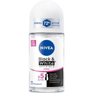 مام رولی زنانه 50میل نیوا NIVEA مدل BLACK & WHITE CLEAR