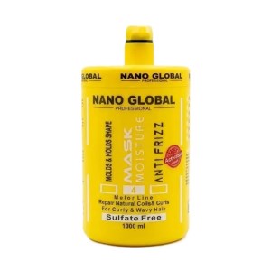 نانوگلوبال ماسک مو مو فر آنتی فریز حاوی اکتیواتور بدون سولفات 1000میل ( زرد ) NANO GLOBAL