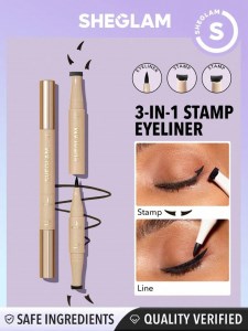 شیگلم خط چشم ماژیکی ضد اب مدل فوکسی استامپ دار SHEGLAM (GET FOXY EYE STAMP & LINER )