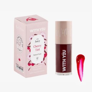ویت یوتینت مایع رنگی لب و گونه کد (J2) رنگ گیلاس WITH YOU (cherry Tint)