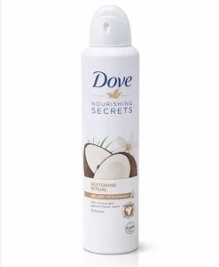 داو اسپری 250میل سفارش انگلیس رایحه نارگیل Dove (SECRETS)