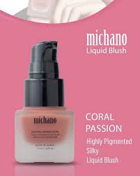 رژ گونه مایع 12میل میچانو michano رنگ CORAL PASSION