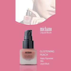 رژ گونه مایع 12میل میچانو michano رنگ GLISTENING PEACH