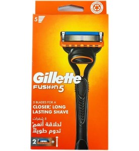 دسته تیغ اصلاح صورت فیوژن 5 لبه اصلی ژیلت Gillette