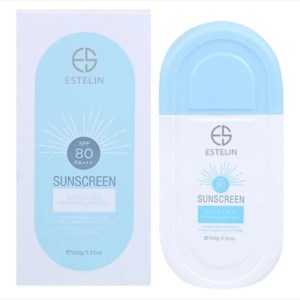 کرم ضد افتاب بی رنگ SPF80 استلین مدل HYDRATING-INVISIBLE حجم 100میل ESTELIN کرم ضد افتاب بی رنگ SPF80 استلین مدل HYDRATING-INVISIBLE حجم 100میل ESTELIN