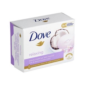 صابون 90گرم داو مدل relaxing حاوی عصاره شیرنارگیل و گل یاس Dove