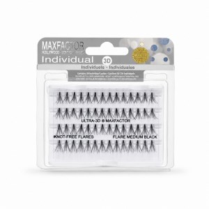مژه کاشت بدون گره تک سایز M.F 3D مکس فکتور سایز مدیوم MAXFACTOR