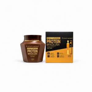 ماسک مو بدون سولفات 1000میل پروتئین کوئین queen مدل PROTEIN BRAZILIAN
