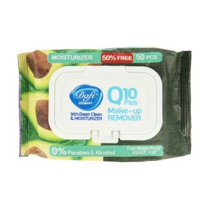 دستمال مرطوب پاک کنده ارایش Q10 میوه ای 50 برگ دافی Dafi
