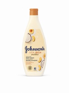 شامپو بدن ویتامینه 750میل جانسون مدل INDULGING با رایحه ماست،هلو و نارگیل Johnson