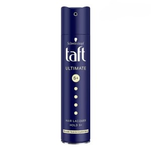 اسپری مو نگهدارنده فوق قوی و براق کننده ULTIMATE شماره +5 تافت taft رنگ سورمه ای مدل Ultimate Hold & Crystal Shine