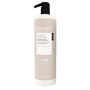 ماسک مو مغذی اسموتینگ 1000میل بدون سولفات سوپرانو پروفشنال Soprano Professional حاوی کلاژن و کراتین Collagen & Keratin