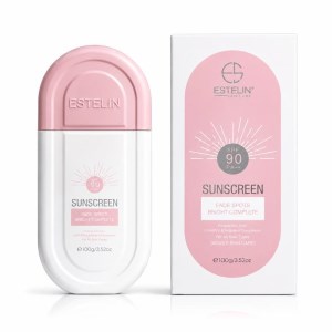 کرم ضد افتاب ضدلک بی رنگ SPF90 استلین مدل FADE SPOTS BRIGHT حجم 100میل ESTELIN