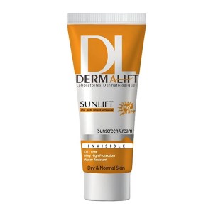 کرم ضدآفتاب SPF50 بی رنگ 40میل درمالیفت DERMALIFT مناسب پوست های خشک