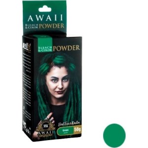 پودر دکلره حرفه ای رنگی اوایی رنگ سبز50گرمی AWAII