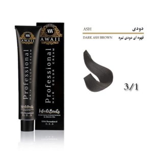 رنگ مو 120 میل اوایی شماره 3/1 دودی