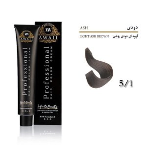 رنگ مو 120 میل اوایی شماره 5/1 دودی