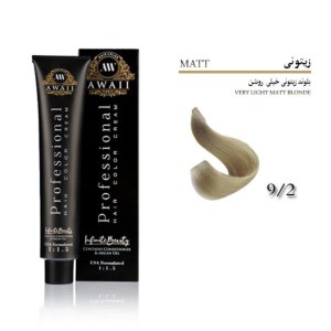 رنگ مو 120 میل اوایی شماره 9/2 زیتونی