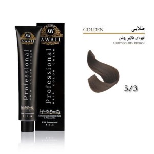 رنگ مو 120 میل اوایی شماره 5/3 طلایی