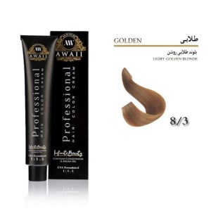 رنگ مو 120 میل اوایی شماره 8/3 طلایی