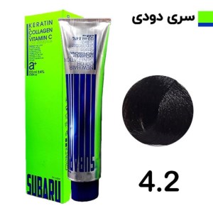 رنگ مو 120 میل المانی سوبارو شماره 4/2 دودی
