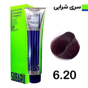 رنگ مو 120 میل المانی سوبارو شماره 6/20 شرابی