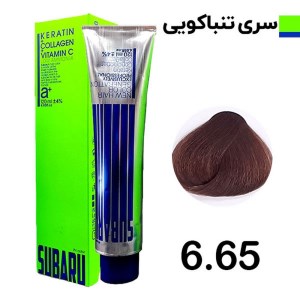 رنگ مو 120 میل المانی سوبارو شماره 6/65 تنباکویی